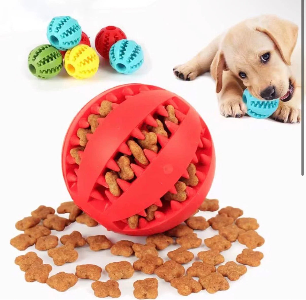 Dog Ball Toy natural rubber watermelon interactive chew toy