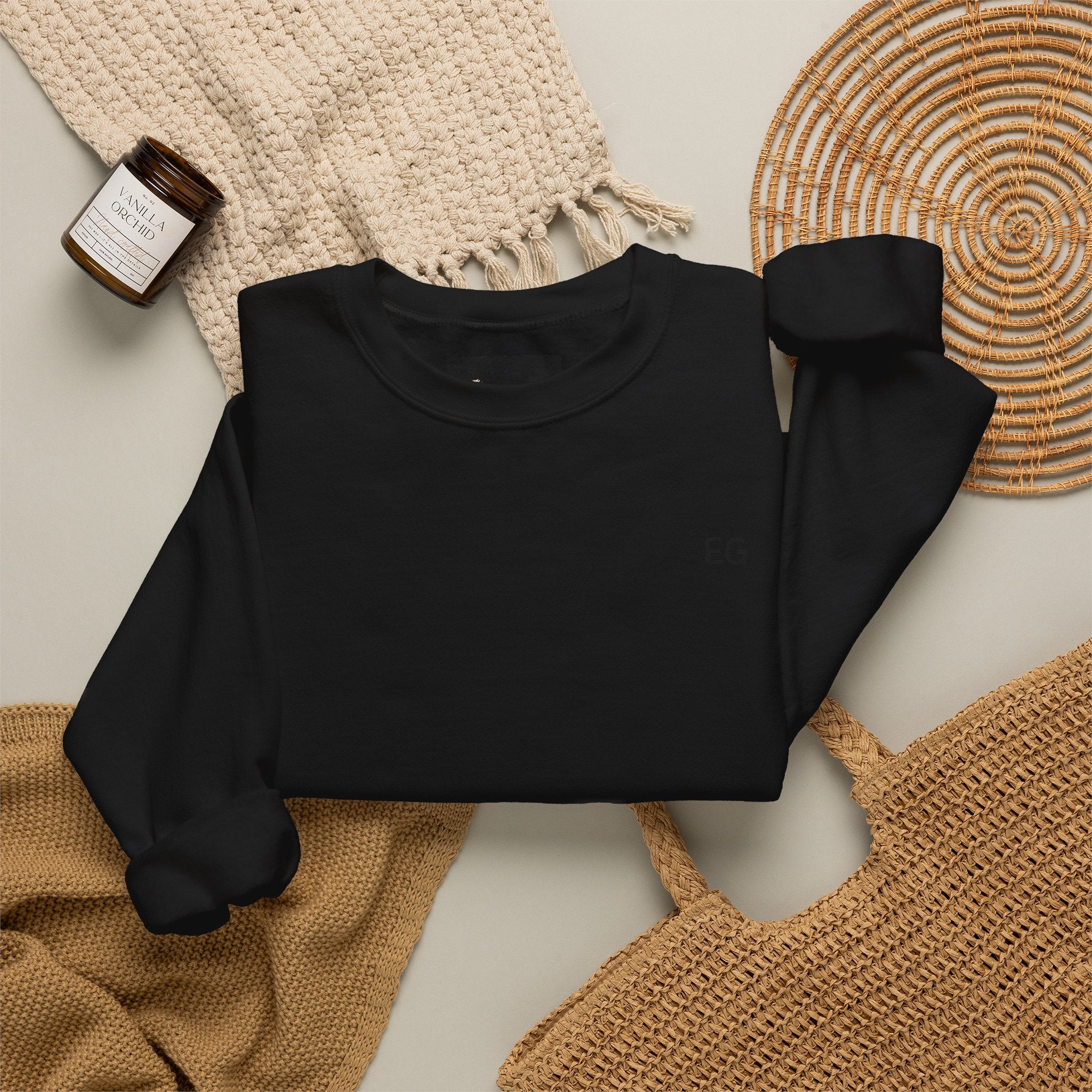Heavy Blend Crewneck Sweatshirt embroidery customization