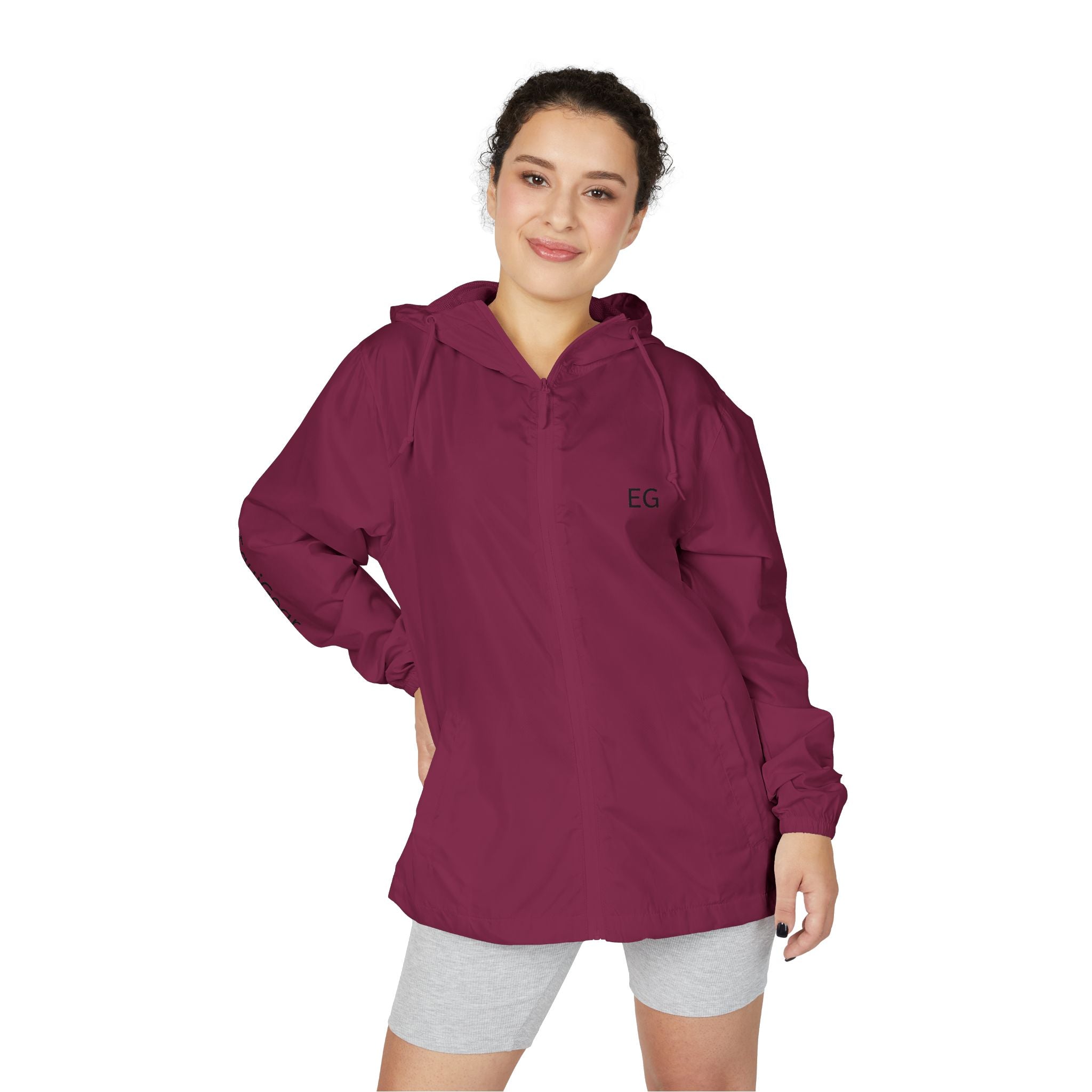 Unisex Full-Zip Windbreaker Jacket with side pockets
