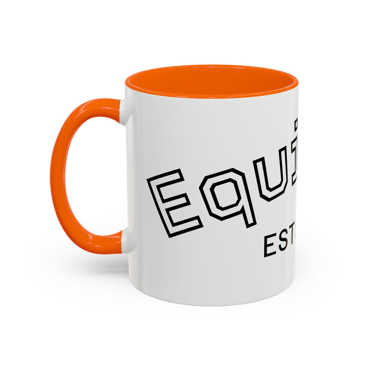 Accent Coffee Mug glossy ceramic cup with colored handle