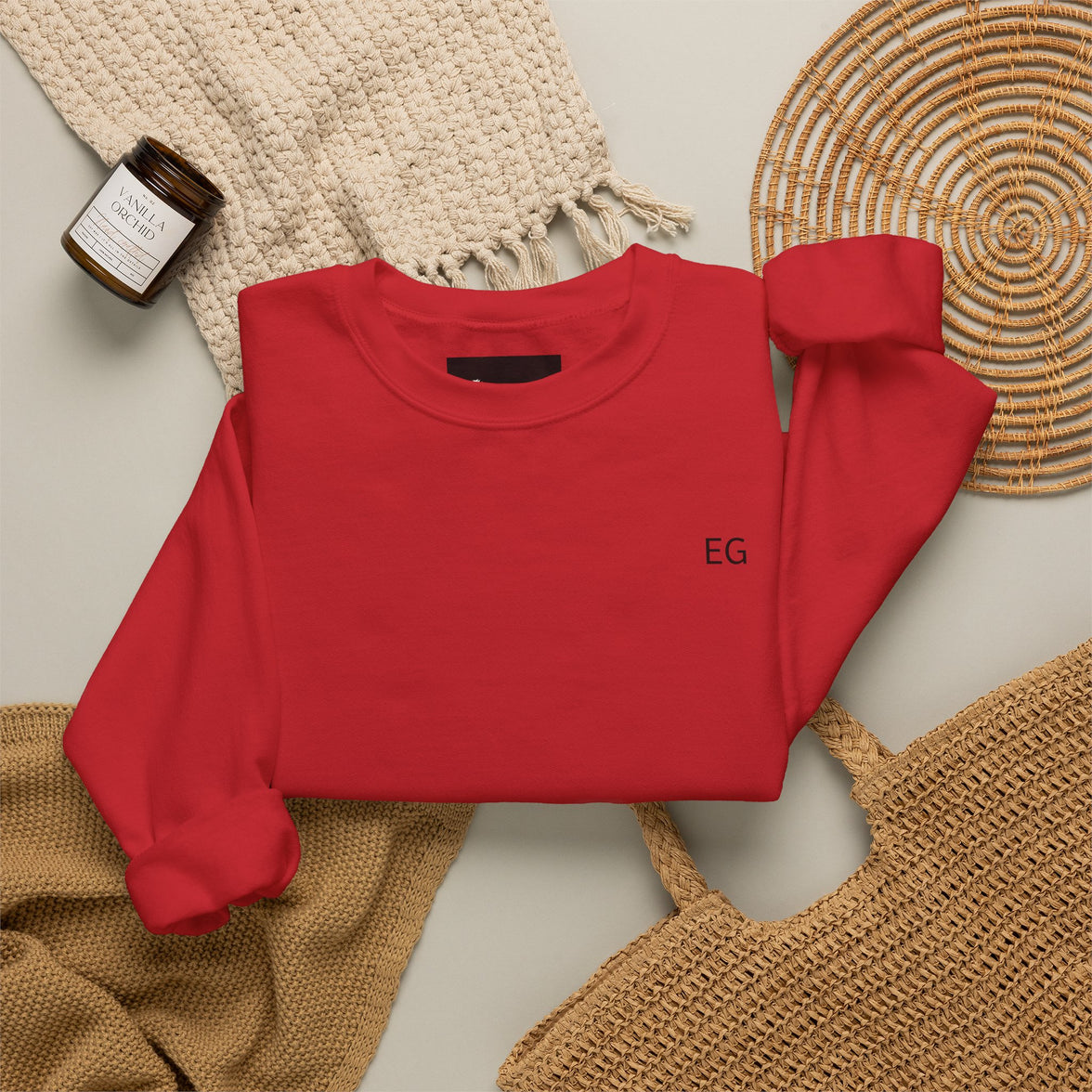 Heavy Blend Crewneck Sweatshirt ribbed cuffs and collar