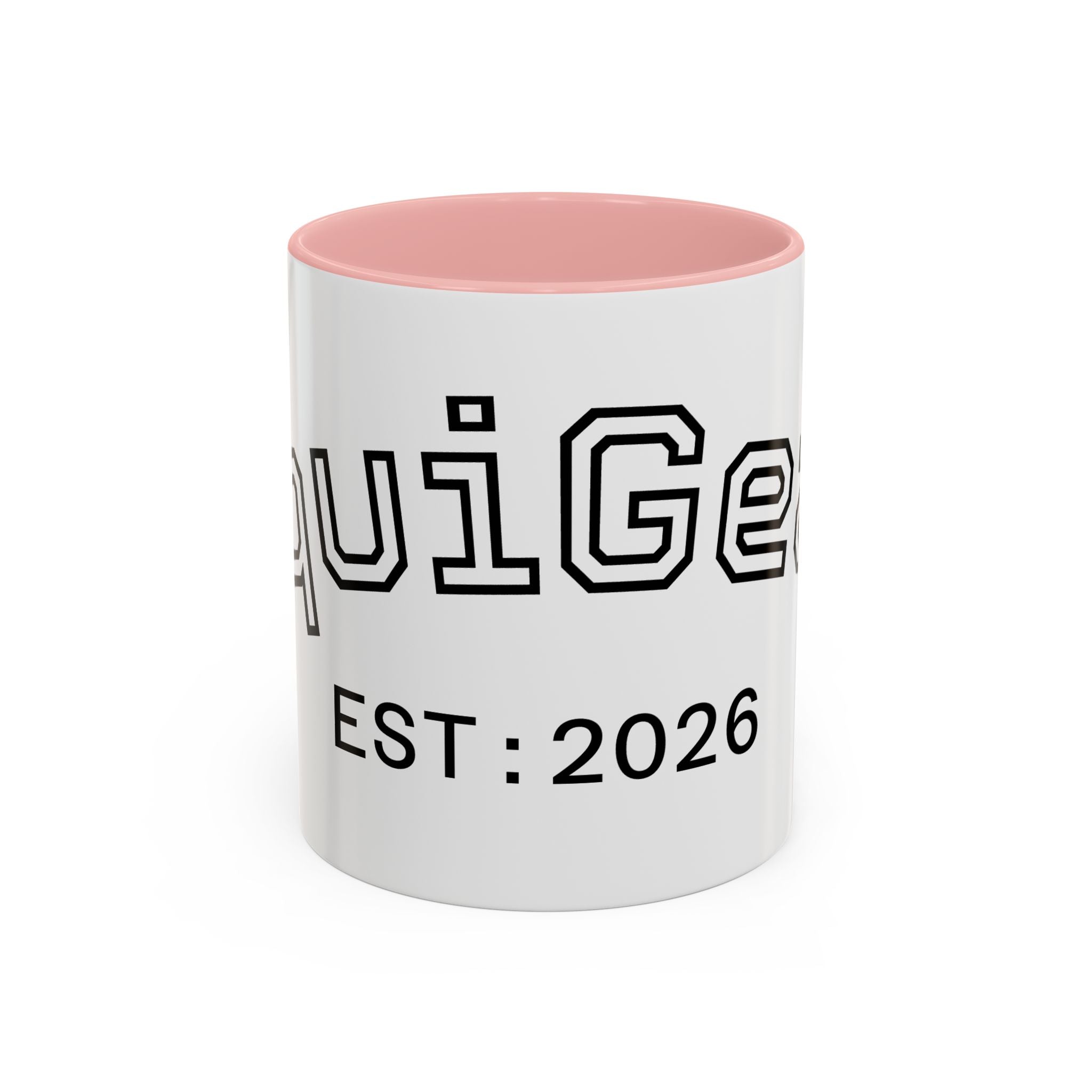 Accent Coffee Mug glossy ceramic cup with colored handle