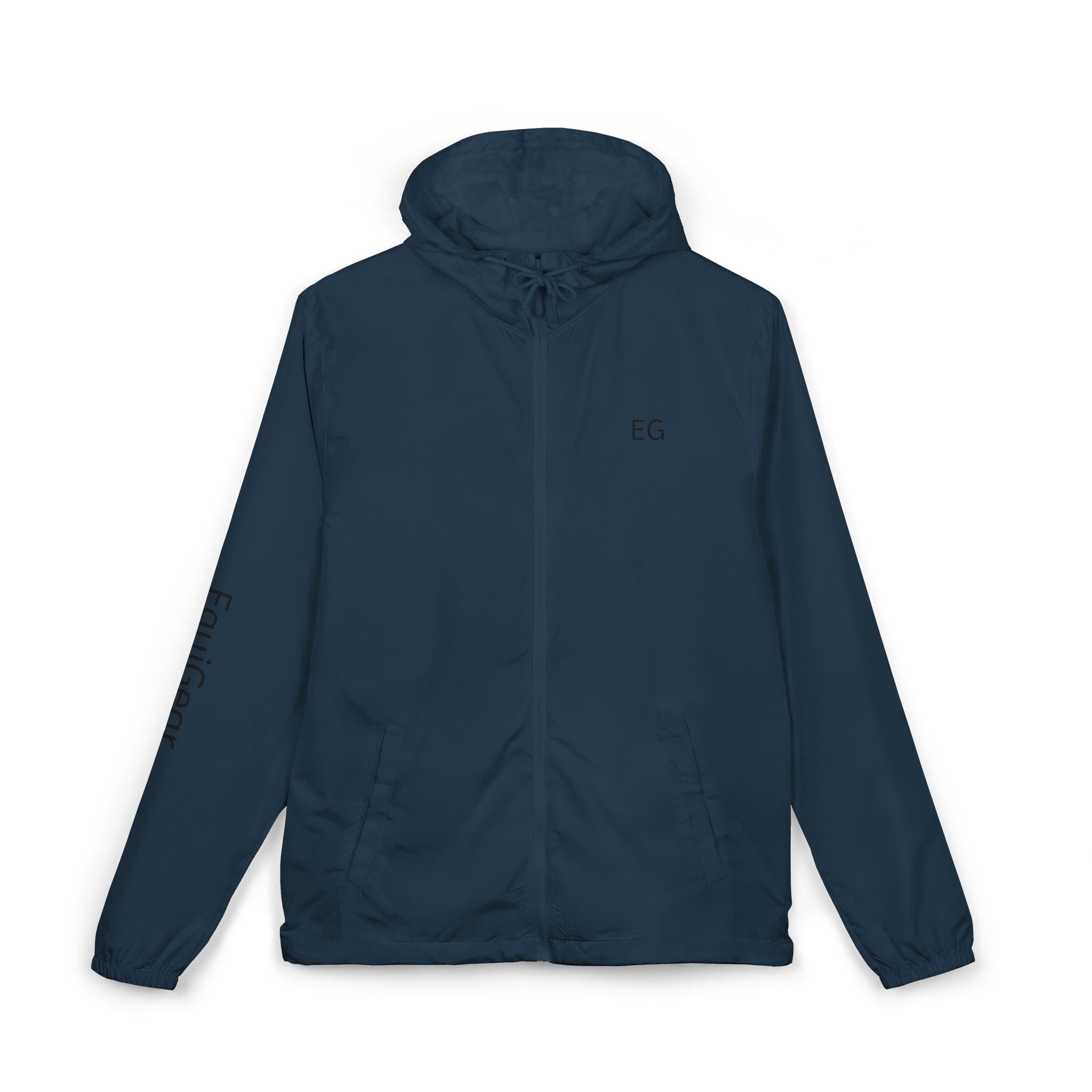 Unisex Full-Zip Windbreaker Jacket with mesh-lined hood