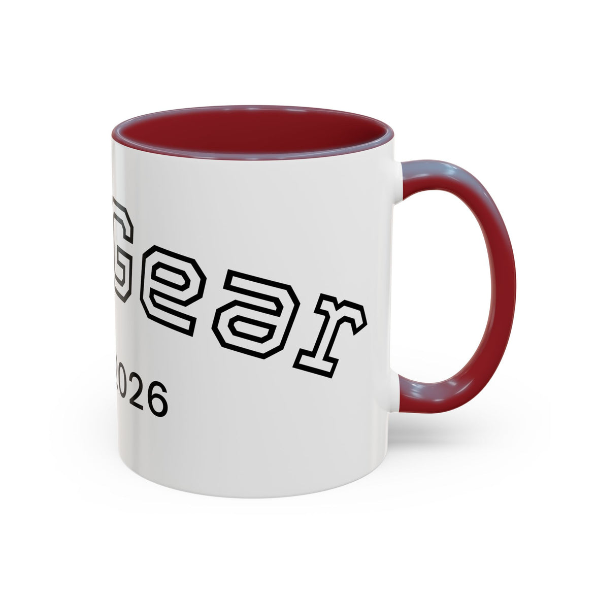 Accent Coffee Mug glossy ceramic cup with colored handle