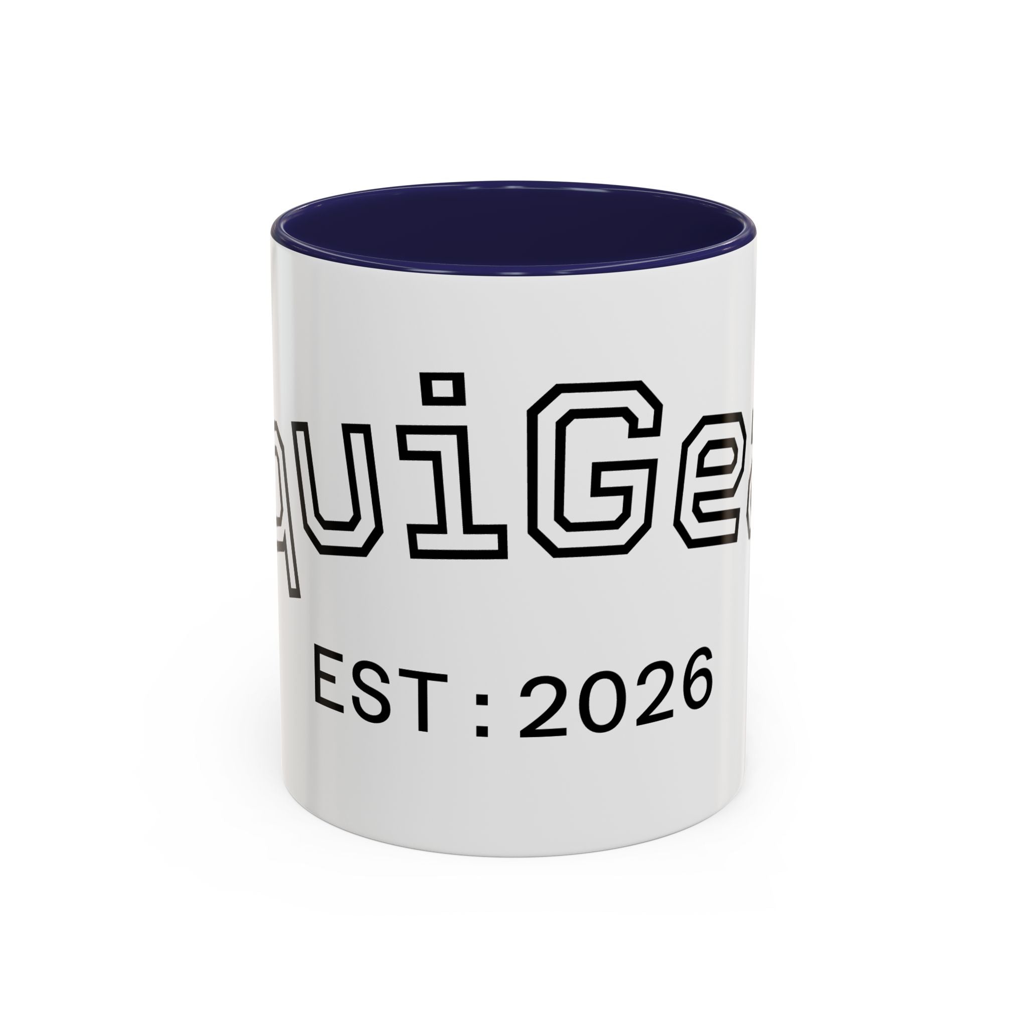 Accent Coffee Mug glossy ceramic cup with colored handle