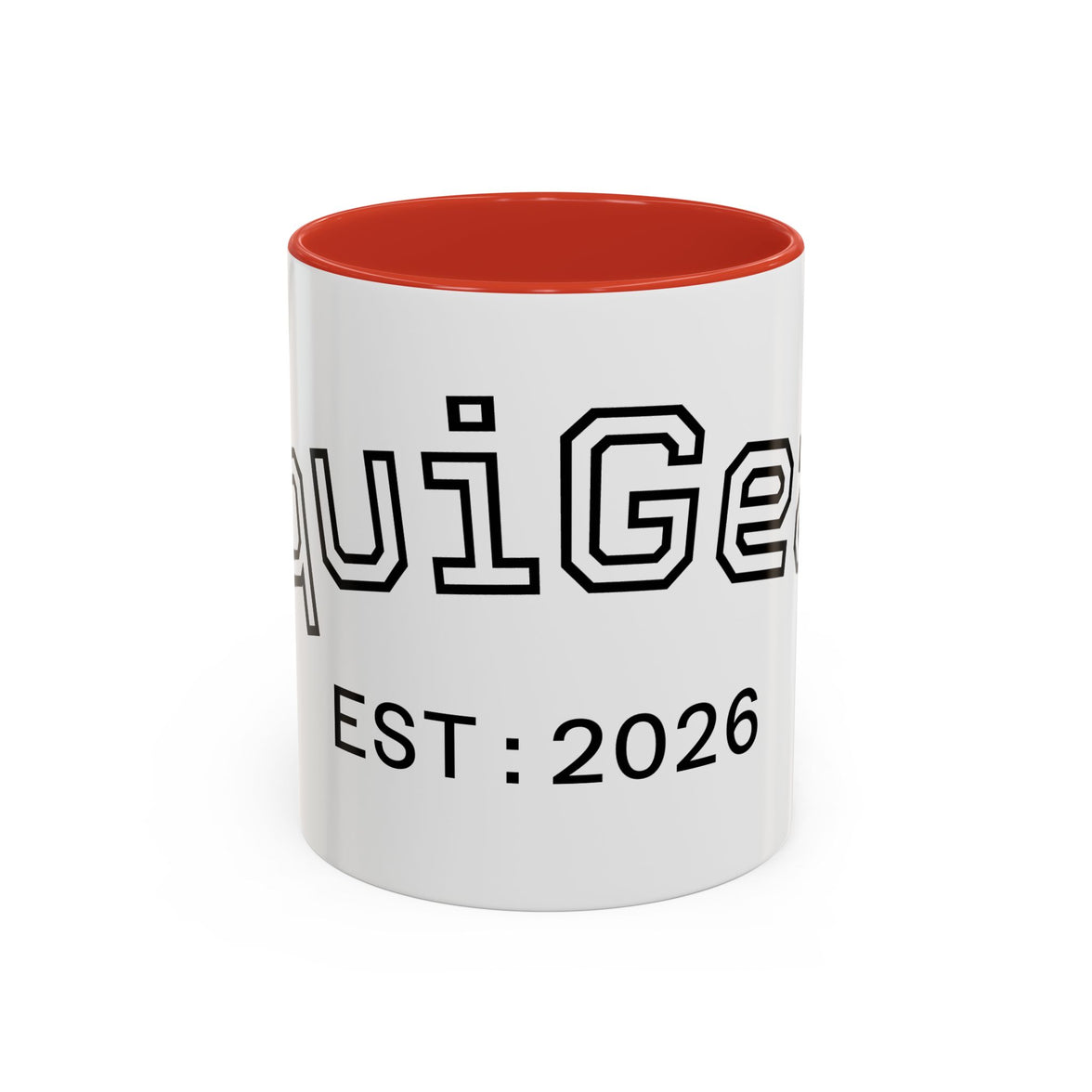 Accent Coffee Mug glossy ceramic cup with colored handle