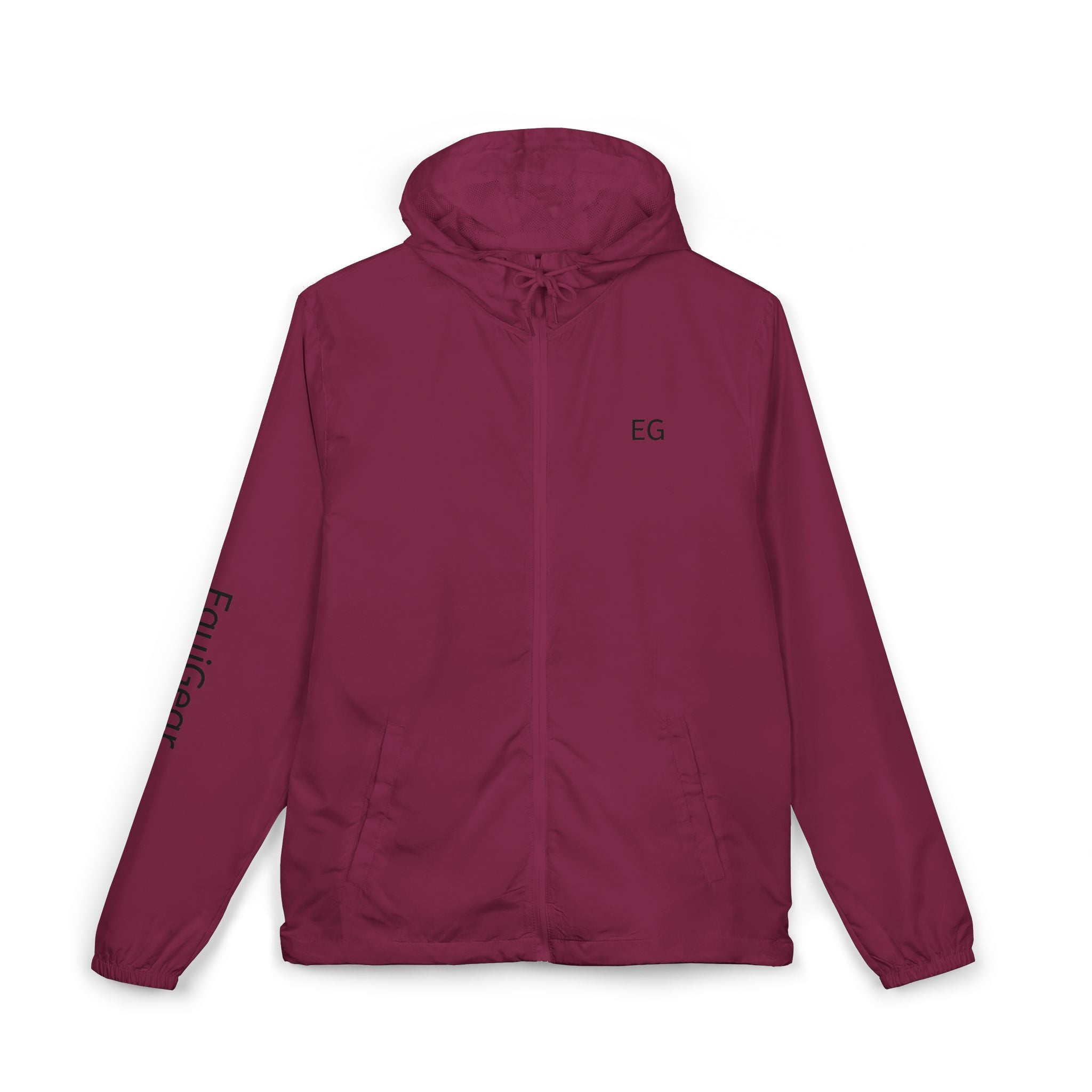 Unisex Full-Zip Windbreaker Jacket with mesh-lined hood