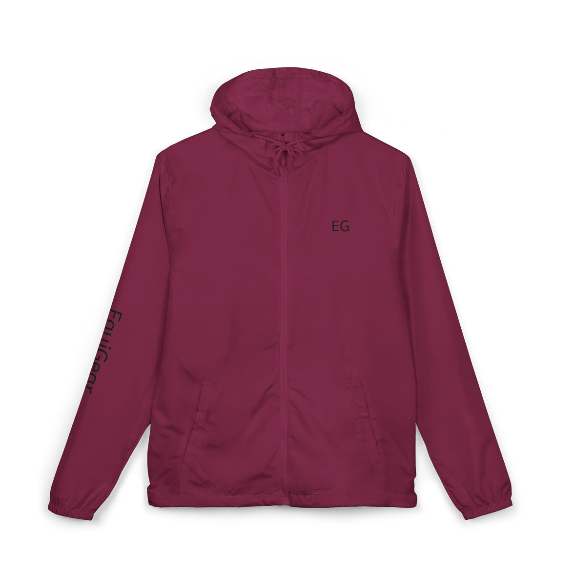Unisex Full-Zip Windbreaker Jacket with mesh-lined hood