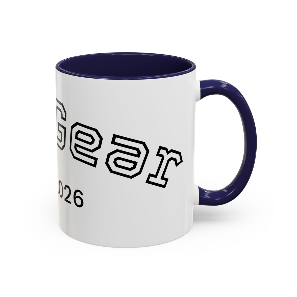 Accent Coffee Mug glossy ceramic cup with colored handle