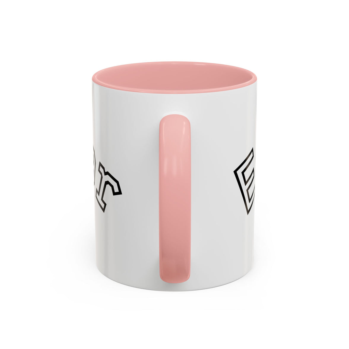 Accent Coffee Mug glossy ceramic cup with colored handle