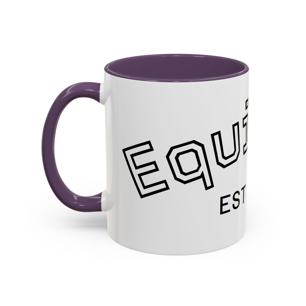 Accent Coffee Mug glossy ceramic cup with colored handle