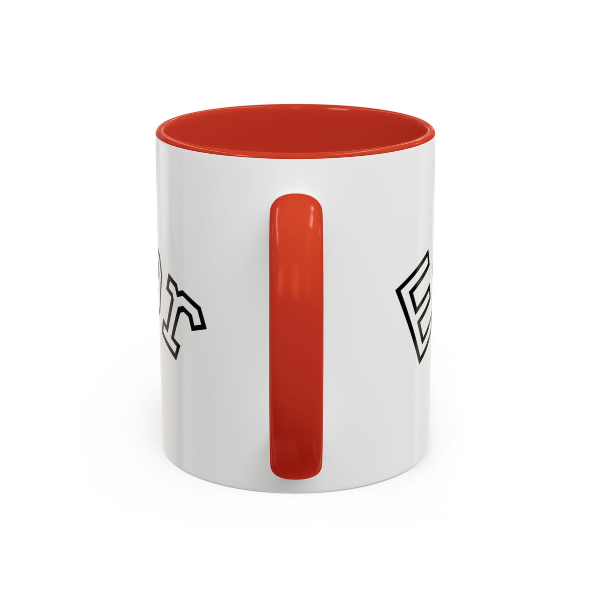 Accent Coffee Mug glossy ceramic cup with colored handle