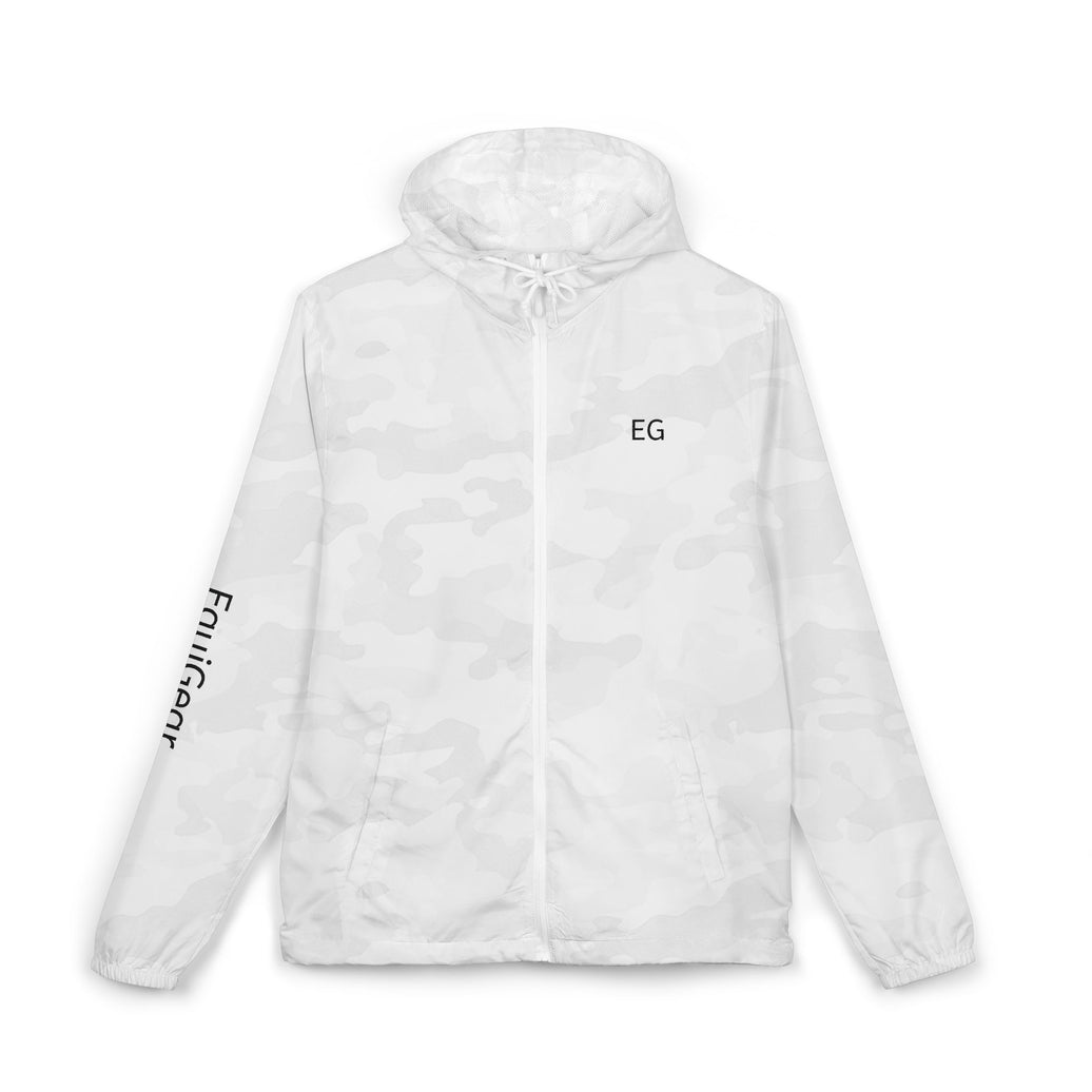 Unisex Full-Zip Windbreaker Jacket with mesh-lined hood