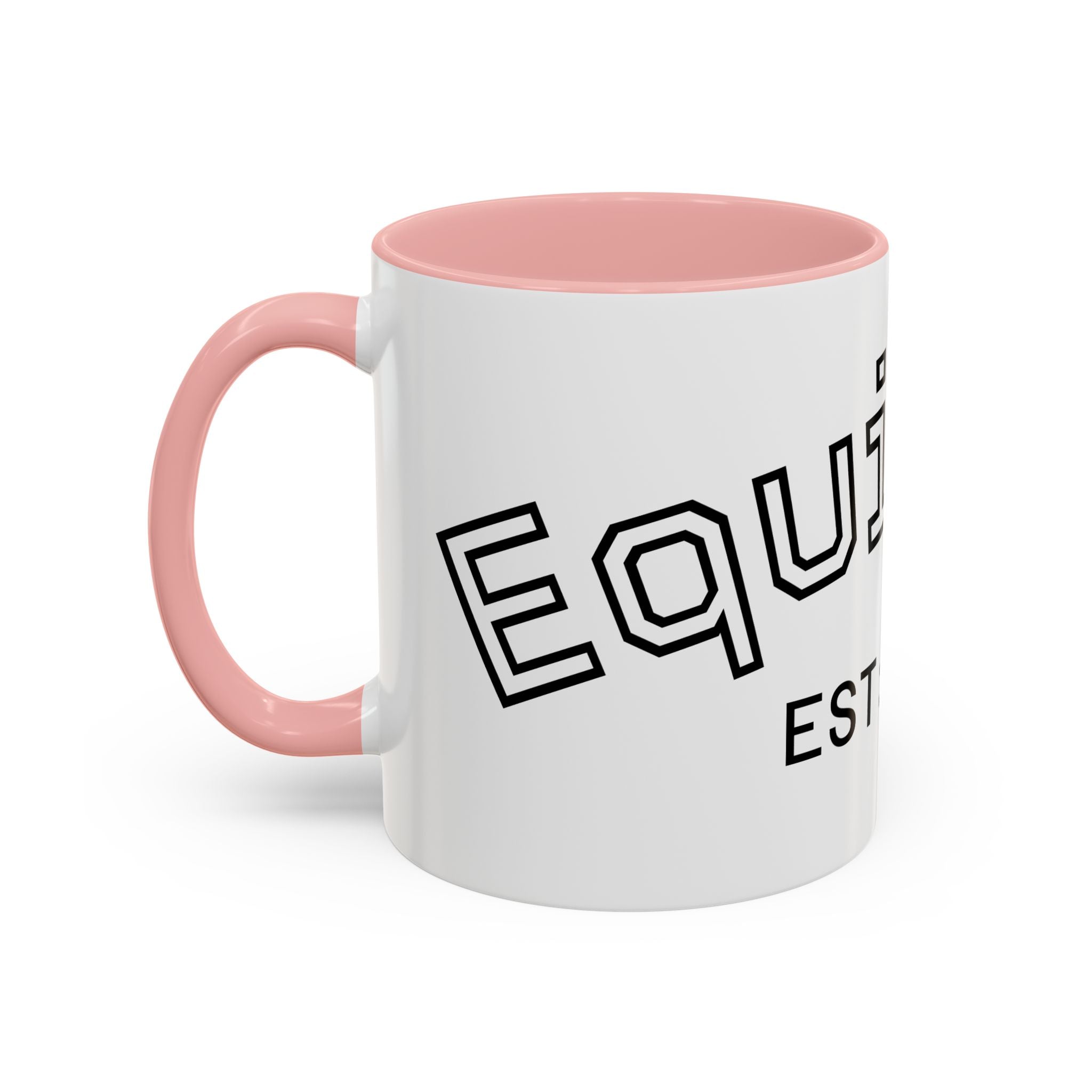 Accent Coffee Mug glossy ceramic cup with colored handle
