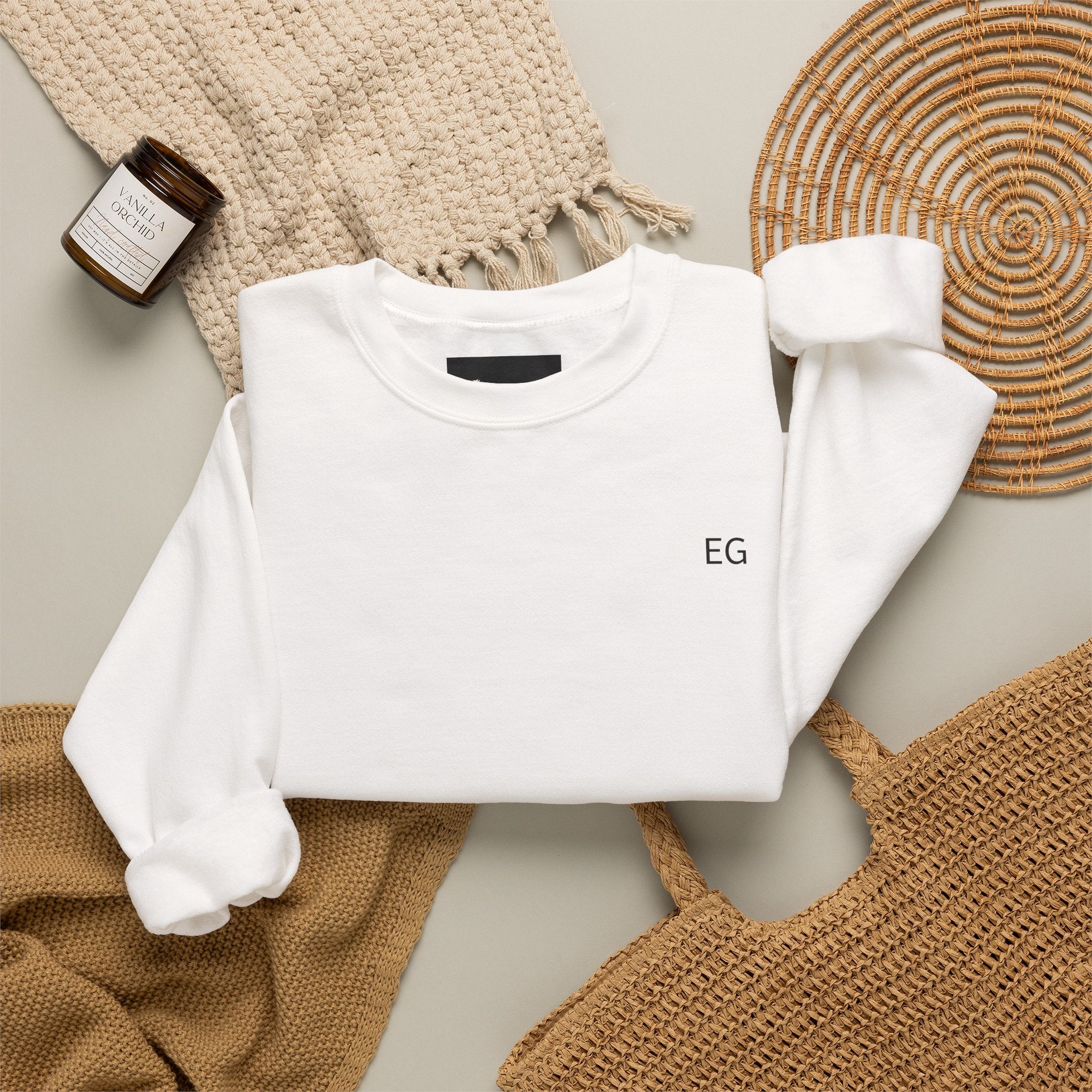 Heavy Blend Crewneck Sweatshirt embroidery customization
