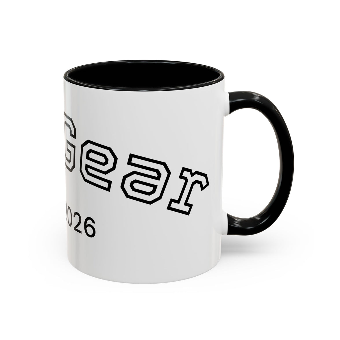 Accent Coffee Mug glossy ceramic cup with colored handle