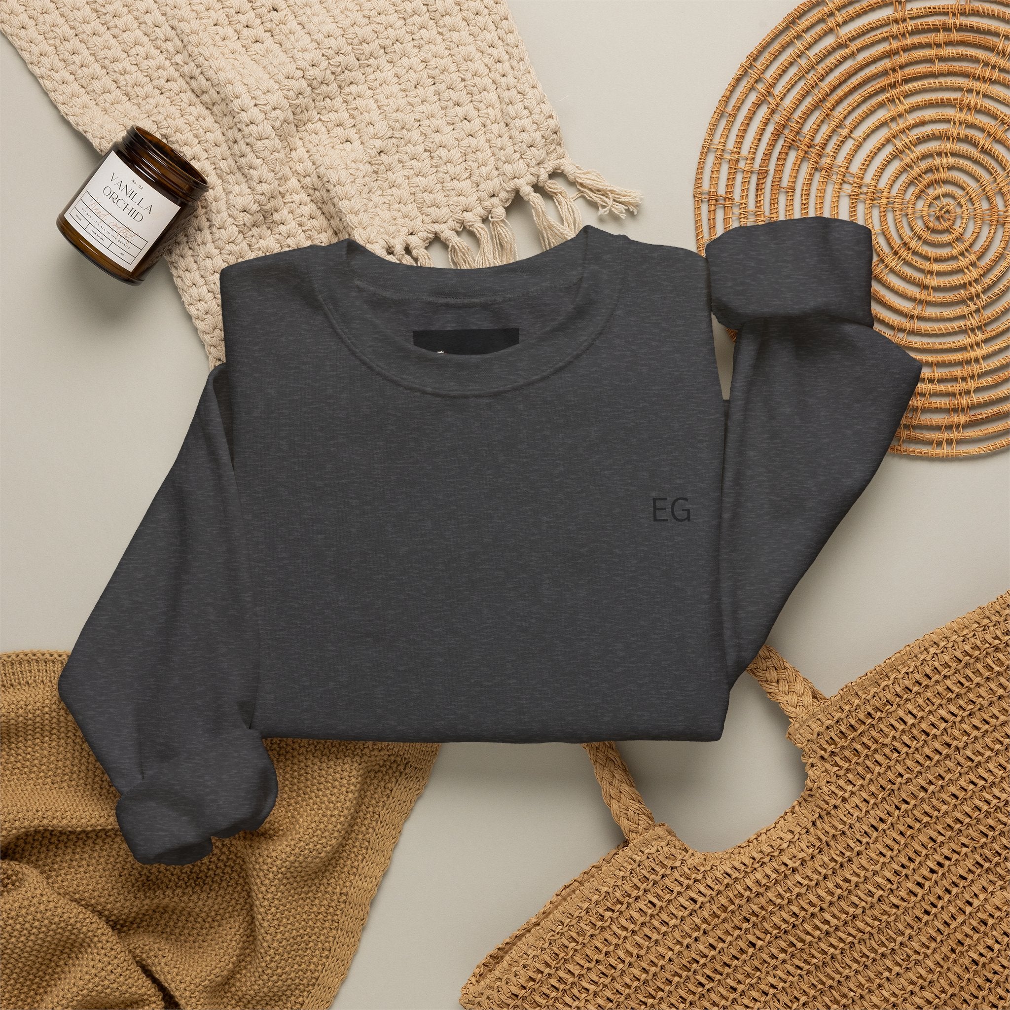 Heavy Blend Crewneck Sweatshirt with crew neckline
