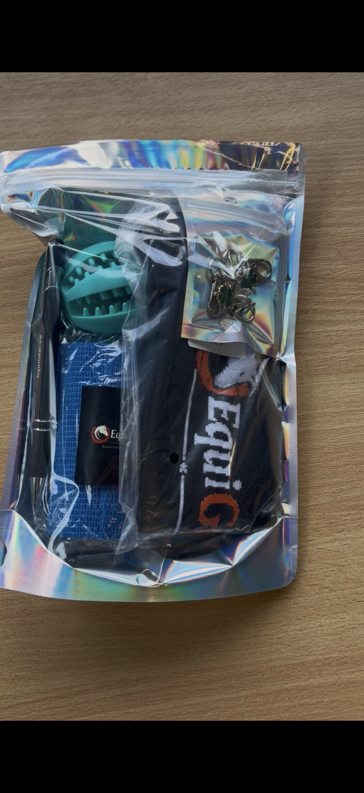 EquiGear Bundle with socks, dog toy, vet wrap, pen and charms
